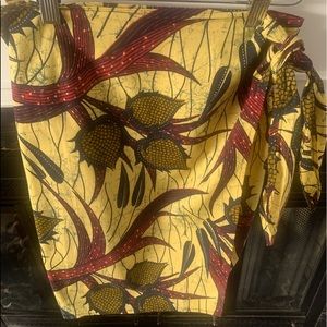 Vintage 100% cotton wrap skirt.